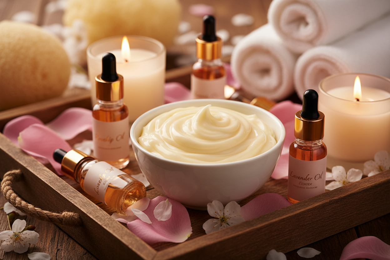 Spa Scene with Shea Butter