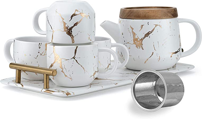 Taimei Teatime White Porcelain Tea Set